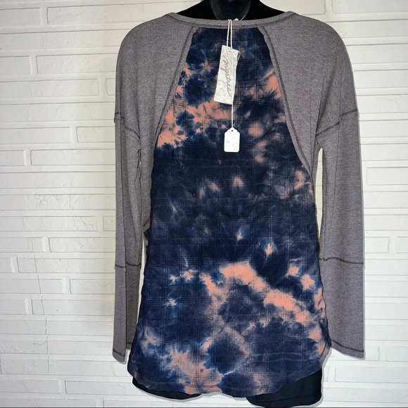 Mystree Tops - Mystree Anthropologie gray crewneck tie-dye Cotton shirt, Women’s Size Small